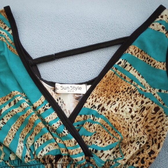 Sun Style NYC Sleeveless Mini Dress, Animal Print, Size L, Pre-Owned - Picture 6 of 6